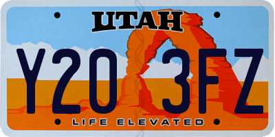 UT license plate Y203FZ