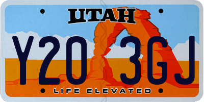UT license plate Y203GJ