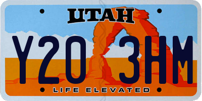 UT license plate Y203HM