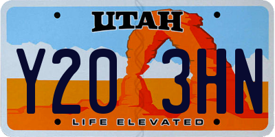 UT license plate Y203HN