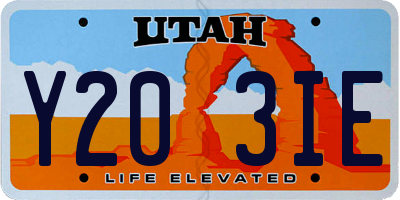 UT license plate Y203IE