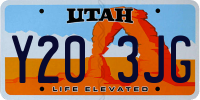 UT license plate Y203JG