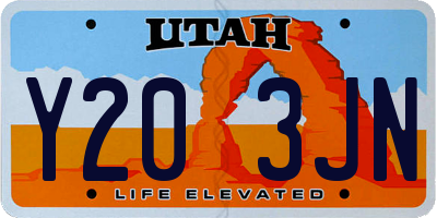 UT license plate Y203JN