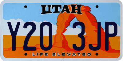 UT license plate Y203JP