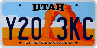 UT license plate Y203KC