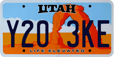 UT license plate Y203KE
