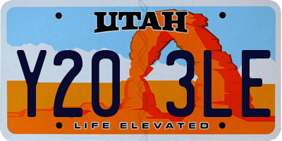 UT license plate Y203LE