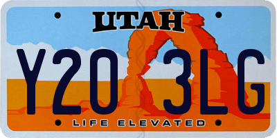 UT license plate Y203LG