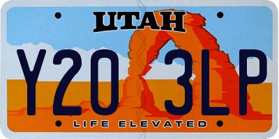 UT license plate Y203LP