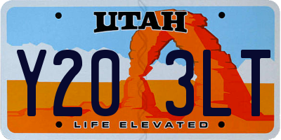 UT license plate Y203LT