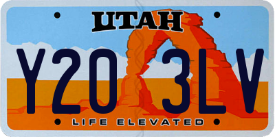 UT license plate Y203LV