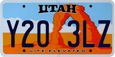 UT license plate Y203LZ