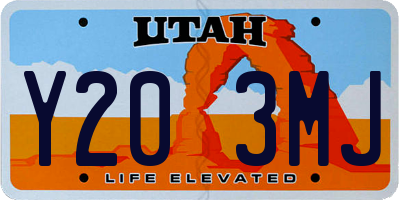 UT license plate Y203MJ