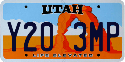 UT license plate Y203MP