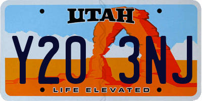 UT license plate Y203NJ