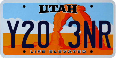 UT license plate Y203NR