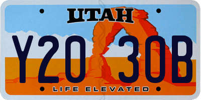 UT license plate Y203OB