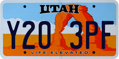 UT license plate Y203PF