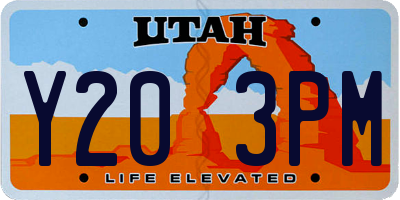 UT license plate Y203PM