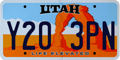 UT license plate Y203PN