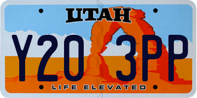 UT license plate Y203PP