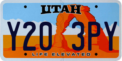 UT license plate Y203PY