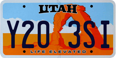 UT license plate Y203SI