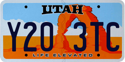 UT license plate Y203TC