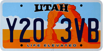 UT license plate Y203VB