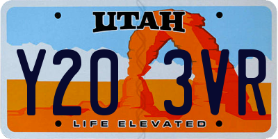 UT license plate Y203VR