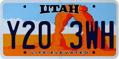 UT license plate Y203WH