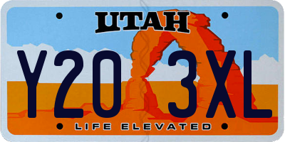 UT license plate Y203XL