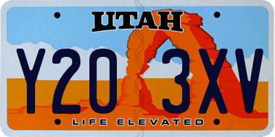 UT license plate Y203XV