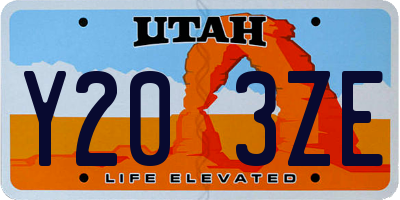 UT license plate Y203ZE