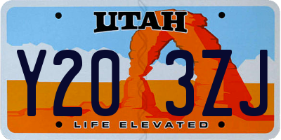 UT license plate Y203ZJ