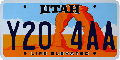 UT license plate Y204AA