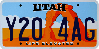 UT license plate Y204AG