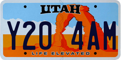 UT license plate Y204AM