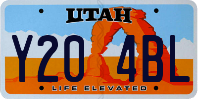 UT license plate Y204BL