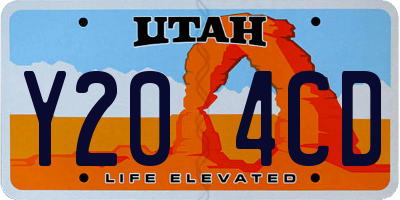 UT license plate Y204CD