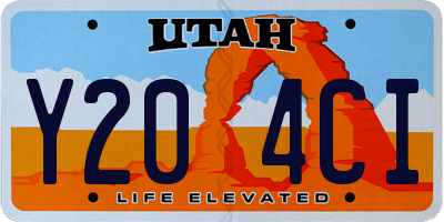 UT license plate Y204CI