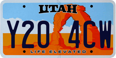 UT license plate Y204CW