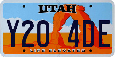 UT license plate Y204DE