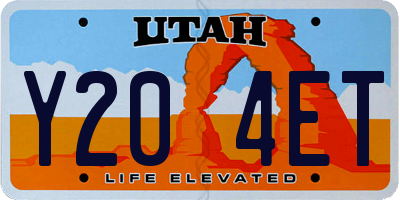 UT license plate Y204ET