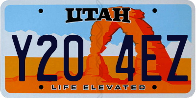 UT license plate Y204EZ