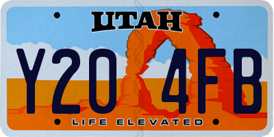UT license plate Y204FB