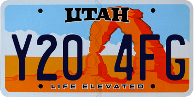 UT license plate Y204FG