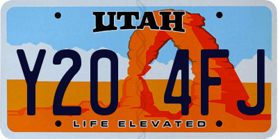 UT license plate Y204FJ