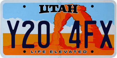 UT license plate Y204FX