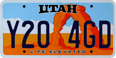 UT license plate Y204GD
